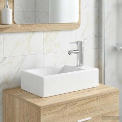 Lavabo de salle de bains Chrome 45,5 x 25,5 x 13 cm métal 628645628645
