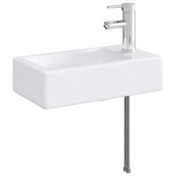 Lavabo de salle de bains Chrome 45,5 x 25,5 x 13 cm métal 628645628645