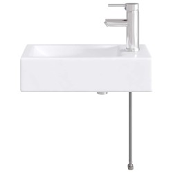 Lavabo de salle de bains Chrome 45,5 x 25,5 x 13 cm métal 628645628645