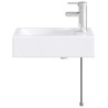 Lavabo de salle de bains Chrome 45,5 x 25,5 x 13 cm métal 628645628645