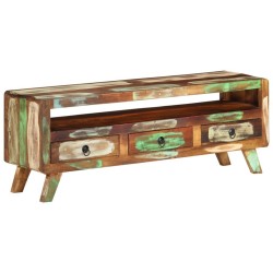 Meuble TV Multicolore 110x30x40 cm Bois massif de récupération 628646628646