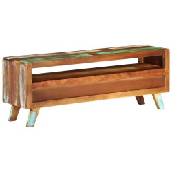 Meuble TV Multicolore 110x30x40 cm Bois massif de récupération 628646628646