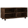 Meuble TV sur roulettes Chêne fumé 90x35x35cm Bois d'ingénierie 628647628647