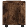 Meuble TV sur roulettes Chêne fumé 90x35x35cm Bois d'ingénierie 628647628647