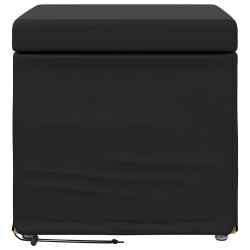 Tabouret Noir Cuir Synthétique et Bois Composite 628669628669