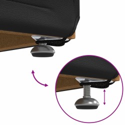 Tabouret Noir Cuir Synthétique et Bois Composite 628669628669