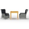 Ensemble à manger de jardin 3 pcs Gris clair 628670628670