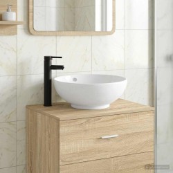 Lavabo de salle de bains Noir Mat 44 x 44 x 16 cm métal 628671628671