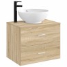 Lavabo de salle de bains Noir Mat 44 x 44 x 16 cm métal 628671628671
