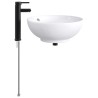Lavabo de salle de bains Noir Mat 44 x 44 x 16 cm métal 628671628671