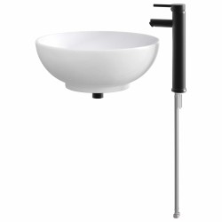 Lavabo de salle de bains Noir Mat 44 x 44 x 16 cm métal 628671628671