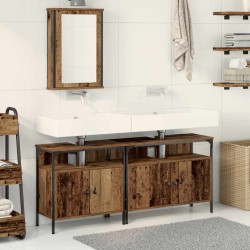 Meubles de salle de bain 3 pcs Marron Bois d'ingénierie 628673628673