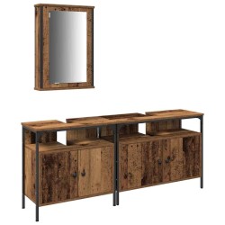 Meubles de salle de bain 3 pcs Marron Bois d'ingénierie 628673628673