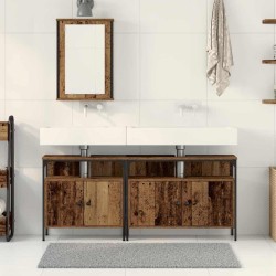 Meubles de salle de bain 3 pcs Marron Bois d'ingénierie 628673628673