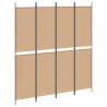 Paravent 4 panneaux Beige 200 x 220 cm Tissu 628674628674