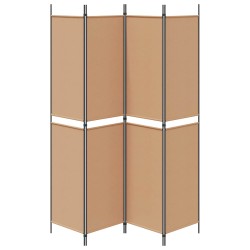Paravent 4 panneaux Beige 200 x 220 cm Tissu 628674628674
