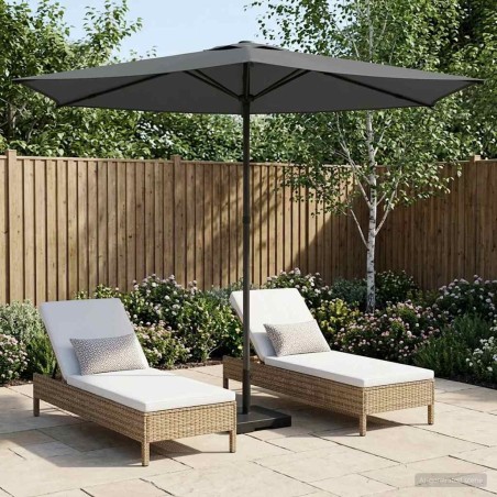 Parasol de jardin 270 x 270 cm Polyester Rectangulaire 628676628676