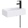 Lavabo de salle de bains Noir Mat 45,5 x 25,5 x 13 cm métal 628681628681