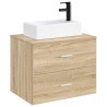 Lavabo de salle de bains Noir Mat 45,5 x 25,5 x 13 cm métal 628681628681