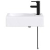 Lavabo de salle de bains Noir Mat 45,5 x 25,5 x 13 cm métal 628681628681
