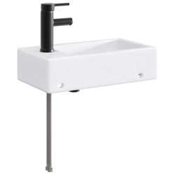 Lavabo de salle de bains Noir Mat 45,5 x 25,5 x 13 cm métal 628681628681