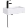 Lavabo de salle de bains Noir Mat 45,5 x 25,5 x 13 cm métal 628681628681