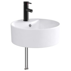 Lavabo de salle de bains Noir Mat 40,5 x 40,5 x 15 cm métal 628682628682