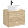 Lavabo de salle de bains Noir Mat 40,5 x 40,5 x 15 cm métal 628682628682