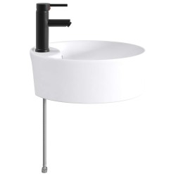 Lavabo de salle de bains Noir Mat 40,5 x 40,5 x 15 cm métal 628682628682