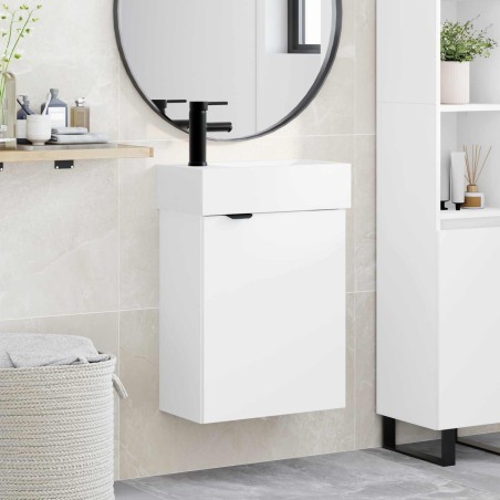 Meuble de salle de bain avec robinet Blanc 45,5 x 22,5 x 84 cm 628686628686
