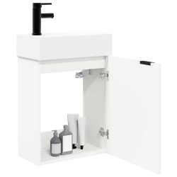Meuble de salle de bain avec robinet Blanc 45,5 x 22,5 x 84 cm 628686628686