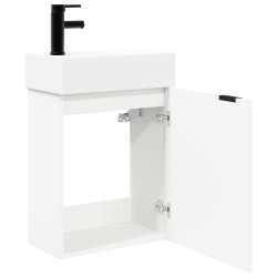 Meuble de salle de bain avec robinet Blanc 45,5 x 22,5 x 84 cm 628686628686