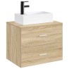 Lavabo de salle de bains Noir Mat 45,5 x 25,5 x 13 cm métal 628688628688