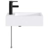 Lavabo de salle de bains Noir Mat 45,5 x 25,5 x 13 cm métal 628688628688