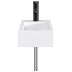 Lavabo de salle de bains Noir Mat 45,5 x 25,5 x 13 cm métal 628688628688
