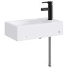 Lavabo de salle de bains Noir Mat 45,5 x 25,5 x 13 cm métal 628688628688