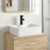 Lavabo de salle de bains Noir Mat 48,5 x 37,5 x 13 cm métal 628692628692