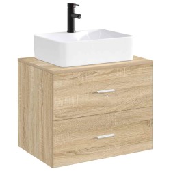 Lavabo de salle de bains Noir Mat 48,5 x 37,5 x 13 cm métal 628692628692