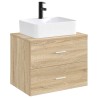 Lavabo de salle de bains Noir Mat 48,5 x 37,5 x 13 cm métal 628692628692