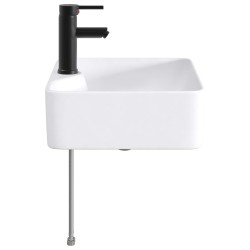 Lavabo de salle de bains Noir Mat 48,5 x 37,5 x 13 cm métal 628692628692