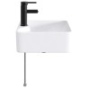 Lavabo de salle de bains Noir Mat 48,5 x 37,5 x 13 cm métal 628692628692