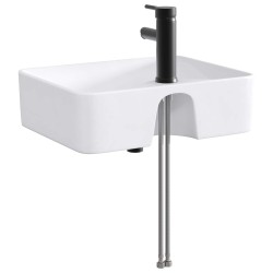 Lavabo de salle de bains Noir Mat 48,5 x 37,5 x 13 cm métal 628692628692