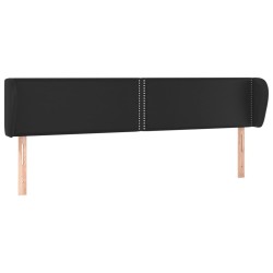 Tête de lit avec oreilles Noir 203x23x78/88 cm Similicuir 628695628695