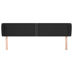 Tête de lit avec oreilles Noir 203x23x78/88 cm Similicuir 628695628695