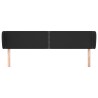 Tête de lit avec oreilles Noir 203x23x78/88 cm Similicuir 628695628695