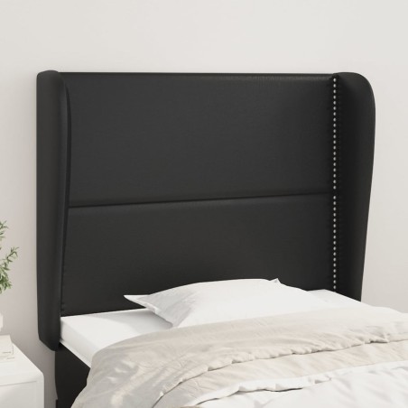 Tête de lit avec oreilles Noir 103x23x118/128 cm Similicuir 628698628698