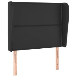 Tête de lit avec oreilles Noir 103x23x118/128 cm Similicuir 628698628698