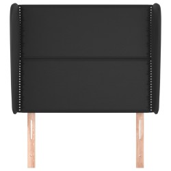Tête de lit avec oreilles Noir 103x23x118/128 cm Similicuir 628698628698