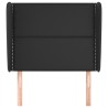 Tête de lit avec oreilles Noir 103x23x118/128 cm Similicuir 628698628698