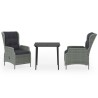 Ensemble à manger de jardin 3 pcs Gris clair 628699628699